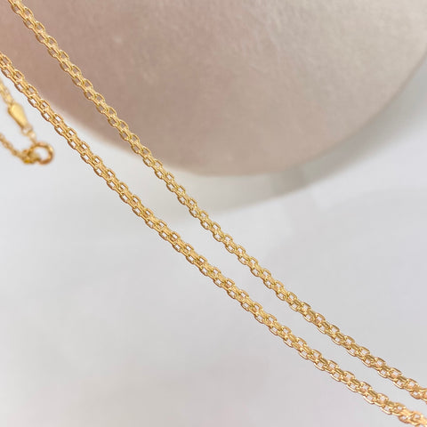 Cadena ● China Oro amarillo 18k 2,18 Gr / 1,6 mm / 50 Cm