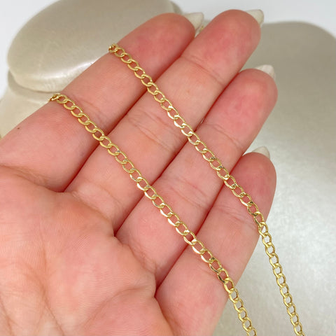 Cadena ● Cubana Oro amarillo 18k 2,75 Gr / 2,7 mm / 50 Cm