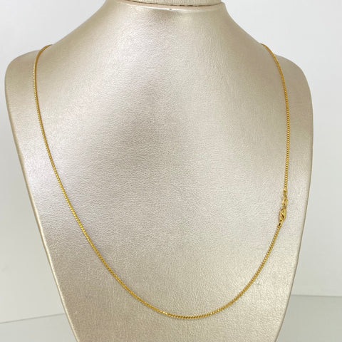 Cadena ● Franco Oro amarillo 18k +2 / 5,7 Gr / 1,3 mm / 60 Cm *