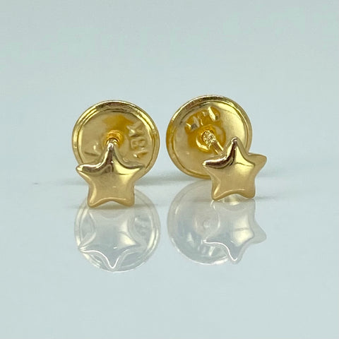 Topos Estrella Oro amarillo 18k 0,4 Gr / 4 mm *