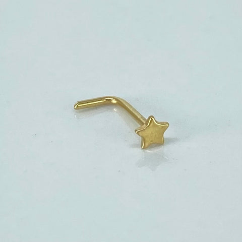 Piercing Estrella / Oro Amarillo 18k (Joya) / 2.5mm / 0,13gr / 1cm / (Nariz) †