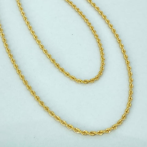 Cadena ● Lazo Oro amarillo 18k +1 / 1,36 Gr / 1,6 mm / 40 Cm