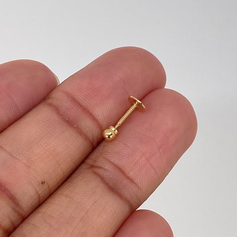 Piercing Circulo Diamantado / Oro Amarillo 18k (Joya) / 5mm / 0,35gr / 1.1cm / (Oreja) †