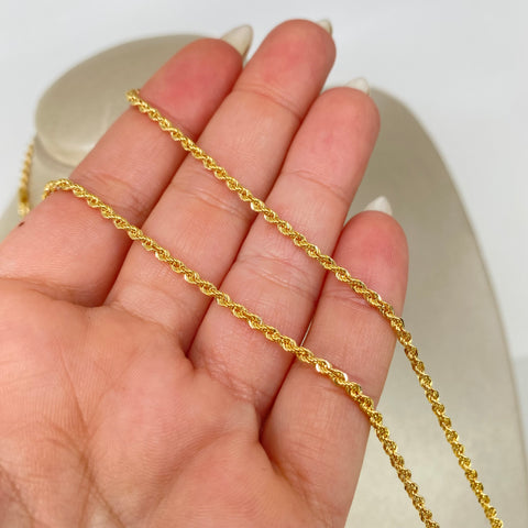 Cadena ● Lazo Oro amarillo 18k +1 / 3,45 Gr / 2,2 mm / 60 Cm *