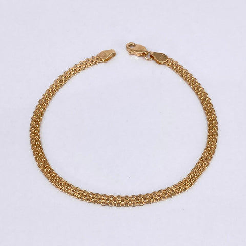Pulso ● Chino Oro amarillo 18k +1 / 2,41 Gr / 3,2 mm / 19,2 Cm *