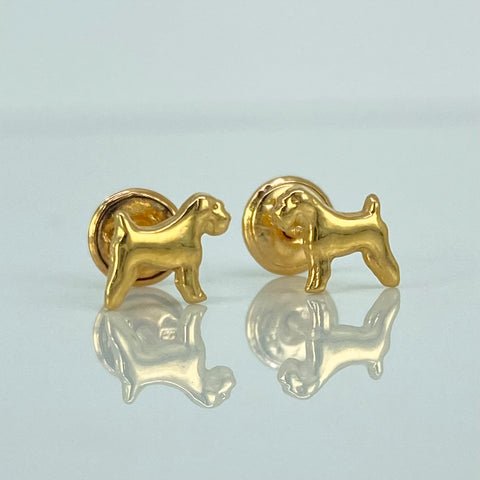 Topos Perro Oro amarillo 18k 0,75 Gr / 8 mm  *