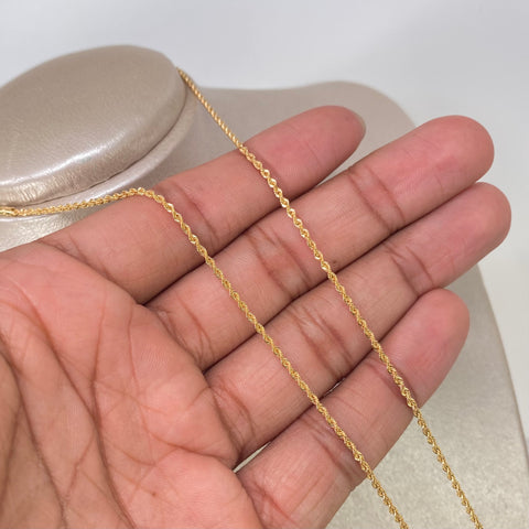 Cadena ● Lazo Oro amarillo 18k +1 / 1,9 Gr / 1,6 mm / 60 Cm †