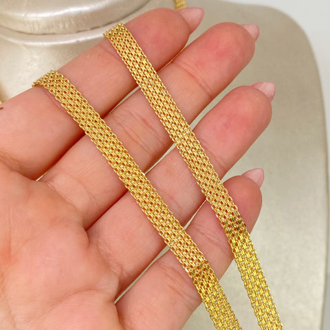 Cadena ● China Oro amarillo 18k +1 / 9,32 Gr / 5,6 mm / 60 Cm *