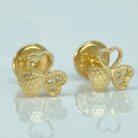 Topos Trebol Oro amarillo 18k 0,77 Gr / 6 mm