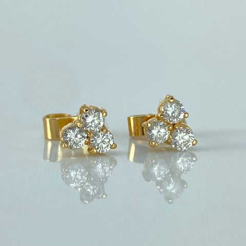 Topos Flor Diamantes 22PTS Oro amarillo 0,8 Gr / 4 mm †
