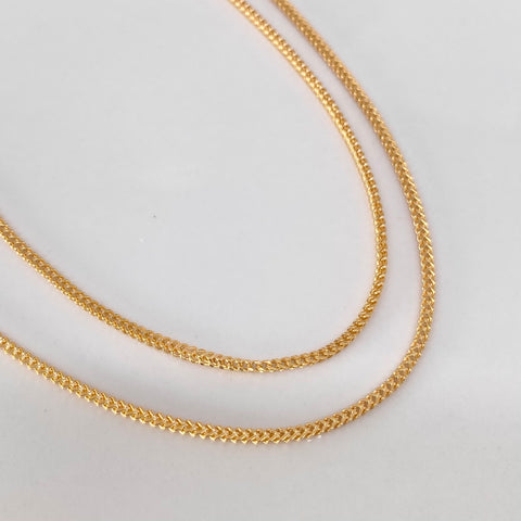 Cadena ● Franco Oro amarillo 18k +2 / 4,45 Gr / 1,6 mm / 60 Cm *