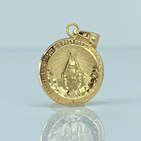 Dije Virgen Milagrosa Oro amarillo 1,27 Gr / 2,7 Cm *