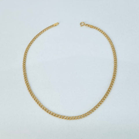 Tobillera ● Cubano Oro amarillo 18k +1 / 1,40 Gr / 2,3 mm / 25 Cm