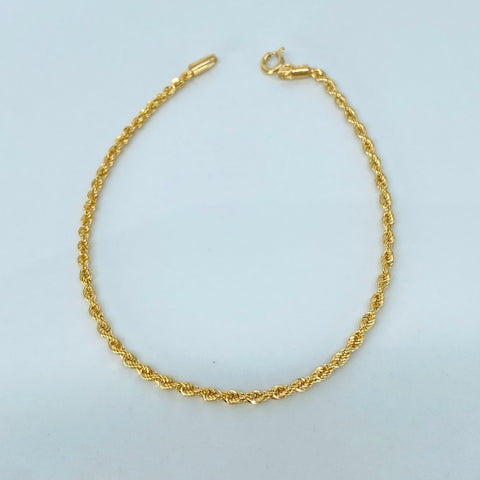 Pulso ● Lazo Oro amarillo 18k +1 / 1,35 Gr / 2,1 mm / 19,2 Cm *