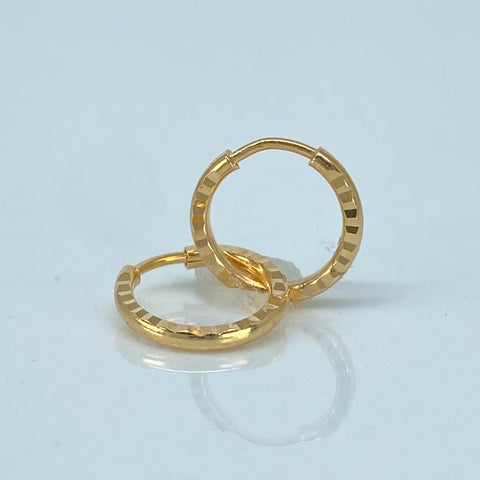 Candongas Imperdibles Diamantadas Oro amarillo 0,4 Gr / 0,9 Cm