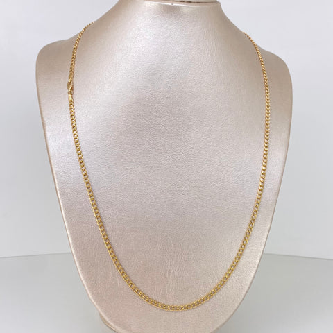 Cadena ● Cubana Oro amarillo 18k 4,7 Gr / 3,1 mm / 60 Cm *
