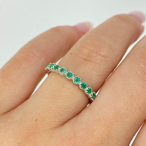 Anillo Sinfin 23 ESM 0.7 CT Oro blanco 18k / Talla 7 / 2,08 Gr *