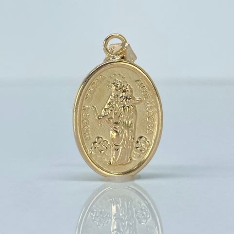 Dije Virgen Maria Auxiliadora Oro amarillo 1,48 Gr / 3,1 Cm †