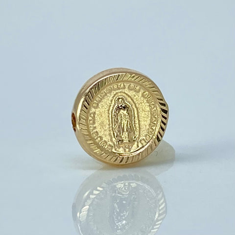 Herraje Tambor Virgen Guadalupe Diamantado Oro amarillo 0,42 Gr / 1 Cm *