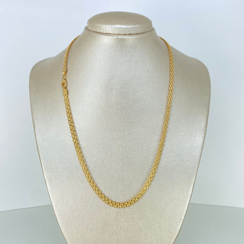 Cadena ● China Oro amarillo 18k 8,05 Gr / 4,6 mm / 50 Cm †
