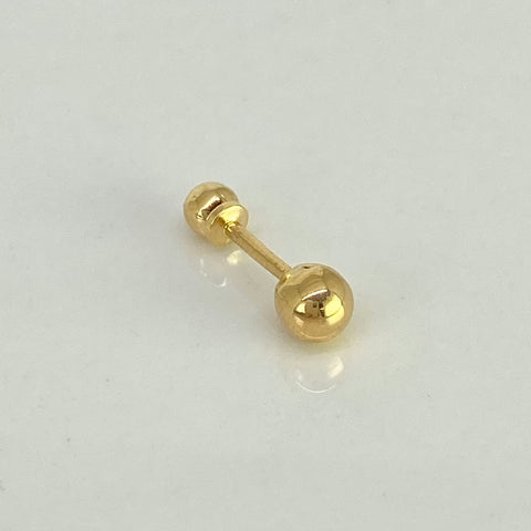 Piercing Bola / Oro Amarillo 18k (Joya) / 0,31gr / 4mm / (Oreja) *