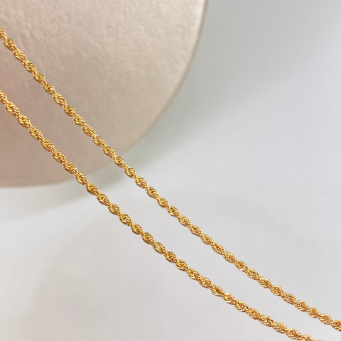 Cadena ● Lazo Oro amarillo 18k +1 / 1,65 Gr / 1,6 mm / 50 Cm †