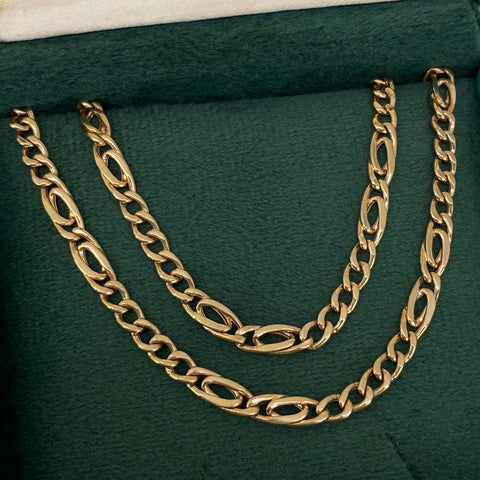 Cadena ● Tres Por Uno 3x1 CT Oro amarillo 18k 10,8 Gr / 4 mm / 50 Cm *