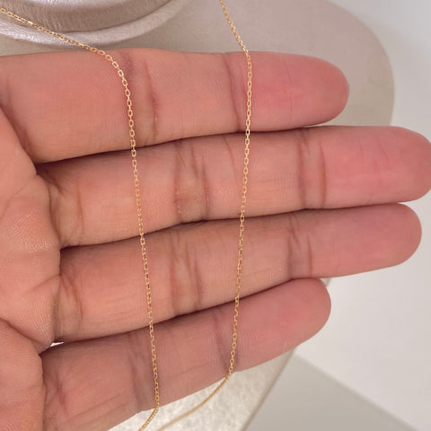Cadena ● Aro Seguido Oro amarillo 18k 1,25 Gr / 0,8 mm / 50 Cm *