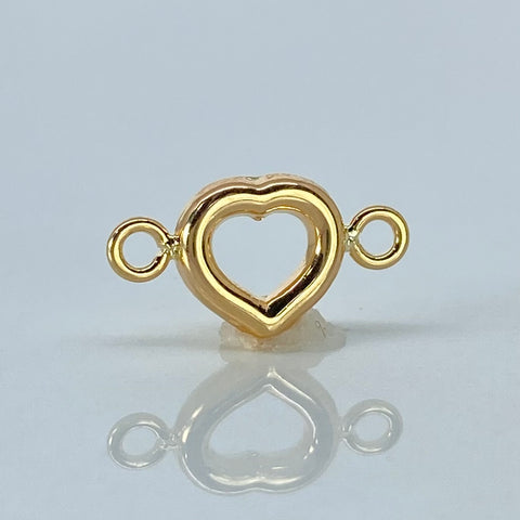 Herraje Corazon Silueta Oro amarillo 0,38 Gr / 1,5 Cm †