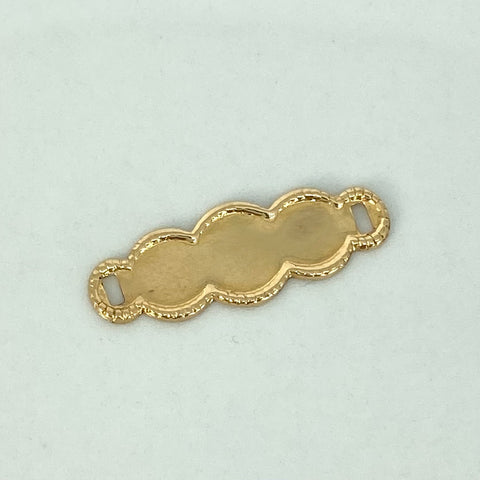 Herraje Placa Nube Oro amarillo 18k 0,52 Gr / 2,2 Cm *
