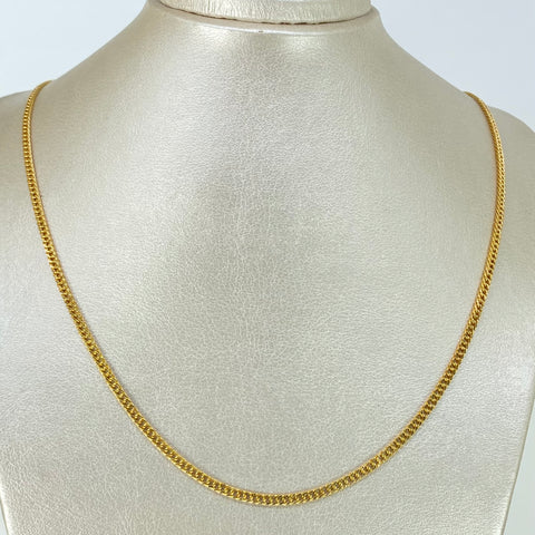 Cadena ● Cubana  Oro amarillo 18k 4,93 Gr / 2,8 mm / 60 Cm *
