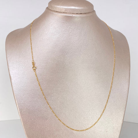 Cadena ● Tres Por Uno 3x1 Oro amarillo 18k 1,1 Gr / 1,1 mm / 50 Cm *