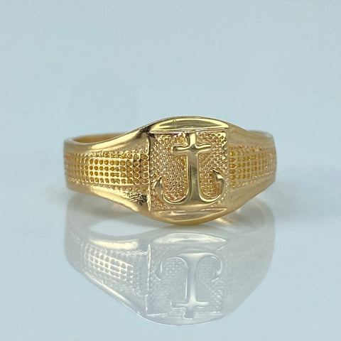Anillo Ancla Oro amarillo / Talla 5 3/4 / 2,3 Gr †