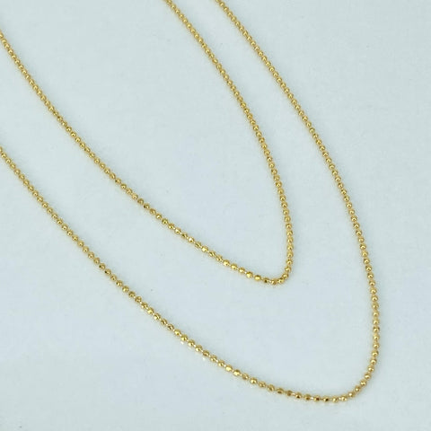 Cadena ● Mini Militar Oro amarillo 18k +3 / 2,1 Gr / 1 mm / 50 Cm