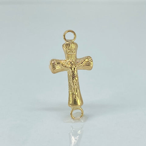 Herraje Cruz Cristo Oro amarillo 18k 0,4 Gr / 2,1 Cm †