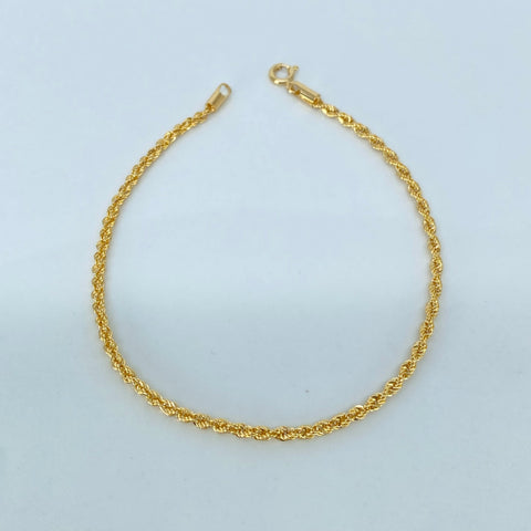 Pulso ● Lazo Oro amarillo 18k +1 / 1,4 Gr / 2,2 mm / 19,2 Cm *