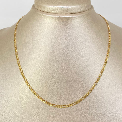 Cadena ● Tres Por Uno 3x1 Oro amarillo 18k 2 Gr / 2,6 mm / 40 Cm *