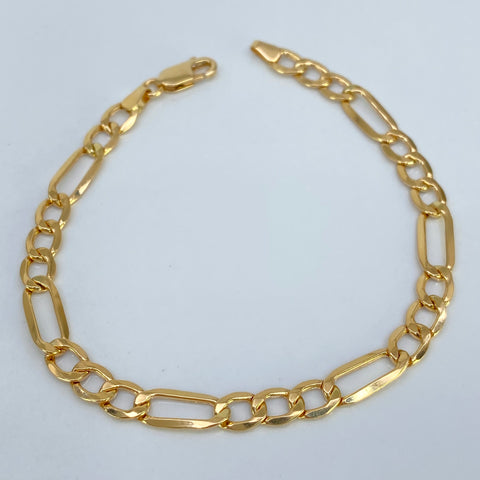 Pulso ● Tres Por Uno CT 3X1 Oro amarillo 18k +1 / 4,12 Gr / 5,3 mm / 19 Cm †