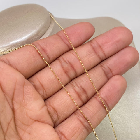 Cadena ● Mini Militar Oro amarillo 18k +3 / 2,12 Gr / 1 mm / 50 Cm