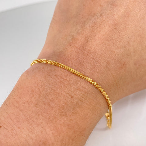 Pulso ● Franco Oro amarillo 18k +2 / 1,85 Gr / 1,8 mm / 19,2 Cm *