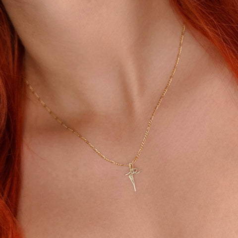 Set Cadena ● Set Tres Por Uno 3x1 + Dije Cruz Fé Oro amarillo 18k 1,51 Gr / 1,2 mm / 50 Cm *