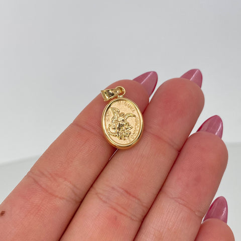Dije San Miguel Arcangel Oro amarillo 1,1 Gr / 2,5 Cm †