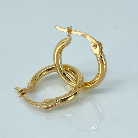 Candongas Redondas Oro amarillo 18k 1,38 Gr / 1,6 Cm *