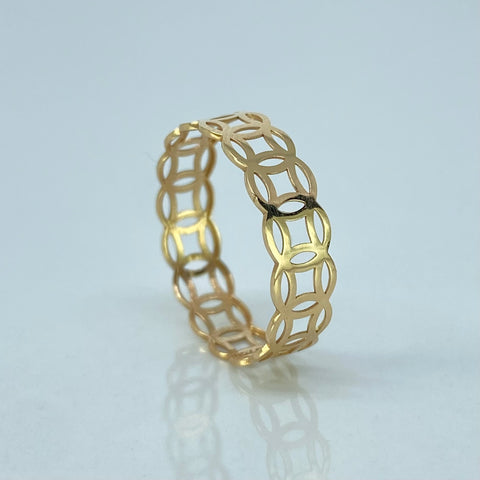 Anillo Nudo Suerte Oro amarillo 18k / +3 / Talla 8 3/4 / 1,04 Gr / 5,6 mm *