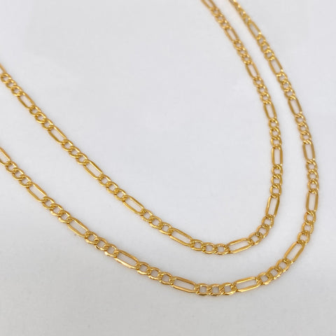 Cadena ● Tres Por Uno 3x1 Oro amarillo 18k 2,55 Gr / 2,4 mm / 50 Cm *