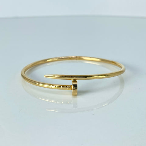Pulso ● Aro Clavo Oro amarillo 18k +3 / 6,8 Gr / 18,5 Cm *