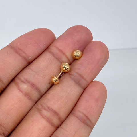 Topos Bolas Diamantadas Oro amarillo 0,8 Gr / 6 mm †