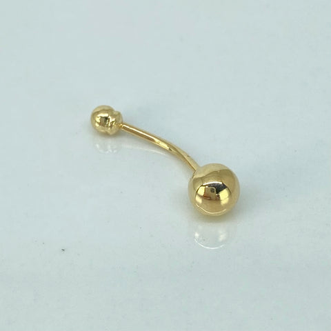 Piercing Bola Lisa 5mm / Oro Amarillo 18k (Joya) / 0,48gr / 2cm / (Ombligo) *
