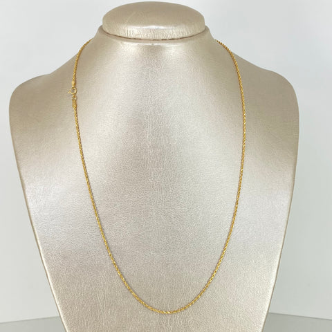 Cadena ● Lazo Oro amarillo 18k +1 / 1,52 Gr / 1,3 mm / 50 Cm