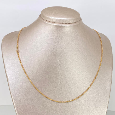 Cadena ● Lazo Oro amarillo 18k +1 / 1,65 Gr / 1,6 mm / 50 Cm †